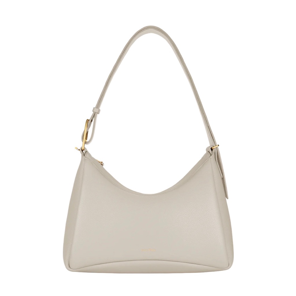 Polene Umi Crossbody/Shoulder Bag In Textured Chalk